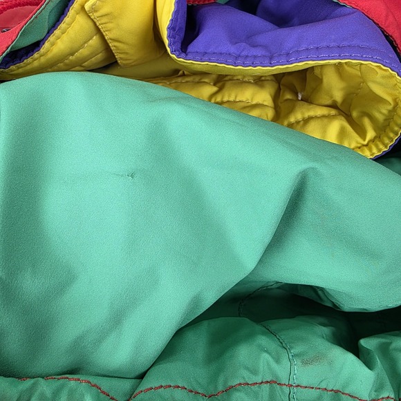 Vintage Nevica Ski Jacket Mens 44 Purple Colorblock Hooded Premiere Neige 80s - Picture 5 of 16